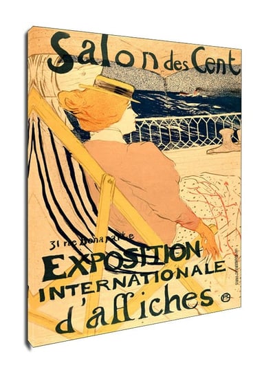 Obraz na płótnie, GALERIA PLAKATU, Salon des Cent Exposition Internationale d&rsquo;affiches, Henri de Toulouse-Lautrec,  40x50 cm Galeria Plakatu