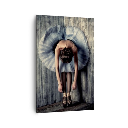Obraz na płótnie - Gdy cichnie muzyka - 80x120cm - Baletnica Balet Taniec - Nowoczesny obraz na ścianę do salonu do sypialni ARTTOR ARTTOR