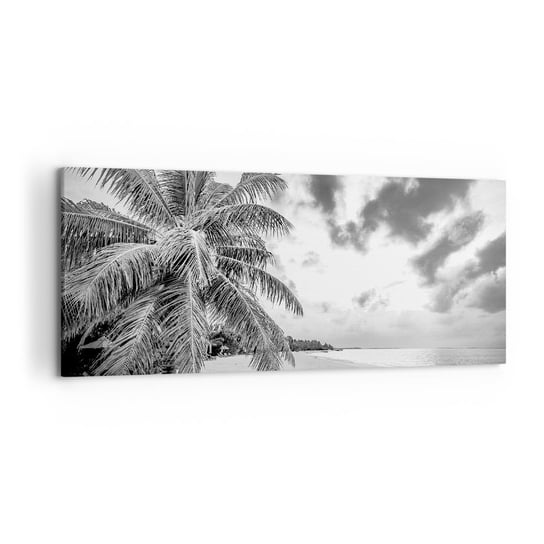 Obraz na płótnie - Gdy tęsknisz do samotności… - 120x50cm - Krajobraz Plaża Ocean - Nowoczesny obraz na ścianę do salonu do sypialni ARTTOR ARTTOR