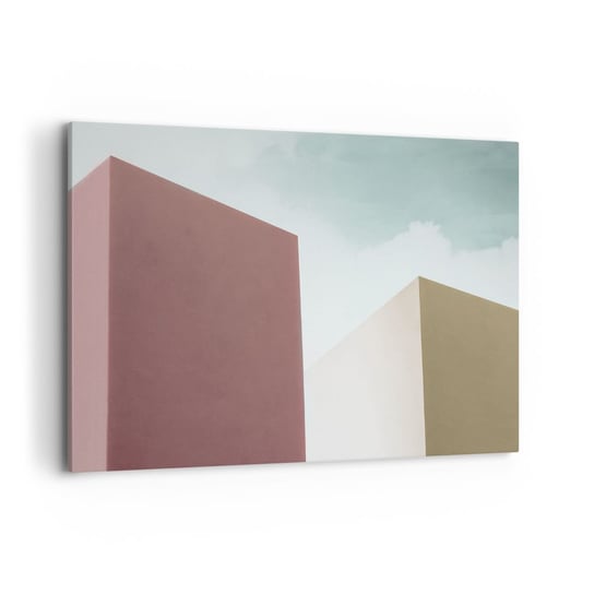 Obraz na płótnie - Geometria słonecznego lata - 120x80cm - Budynki Architektura Trójwymiarowy - Nowoczesny obraz na ścianę do salonu do sypialni ARTTOR ARTTOR