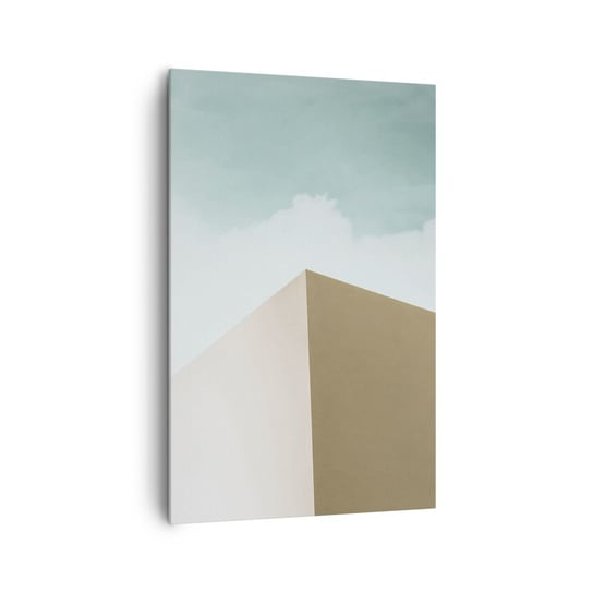 Obraz na płótnie - Geometria słonecznego lata - 80x120cm - Budynki Architektura Trójwymiarowy - Nowoczesny obraz na ścianę do salonu do sypialni ARTTOR ARTTOR