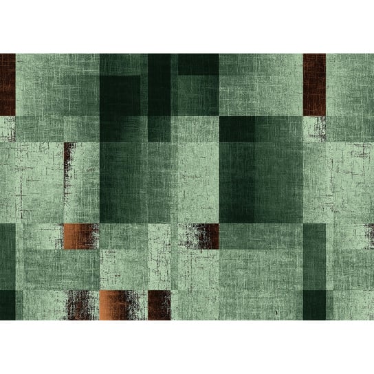 Obraz na płótnie Geometryczne wzory, zielono-brązowy, 1 element Art-Canvas
