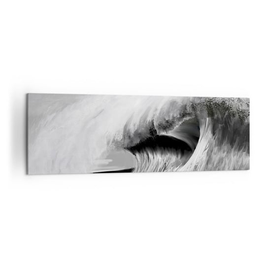 Obraz na płótnie - Gniew oceanu - 160x50cm - Morze Ocean Wysoko Fala - Nowoczesny foto obraz w ramie do salonu do sypialni ARTTOR ARTTOR
