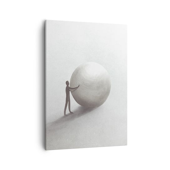 Obraz na płótnie - Gra życia - 50x70cm - Abstrakcja Sztuka Człowiek - Nowoczesny Canvas obraz do salonu do sypialni ARTTOR ARTTOR