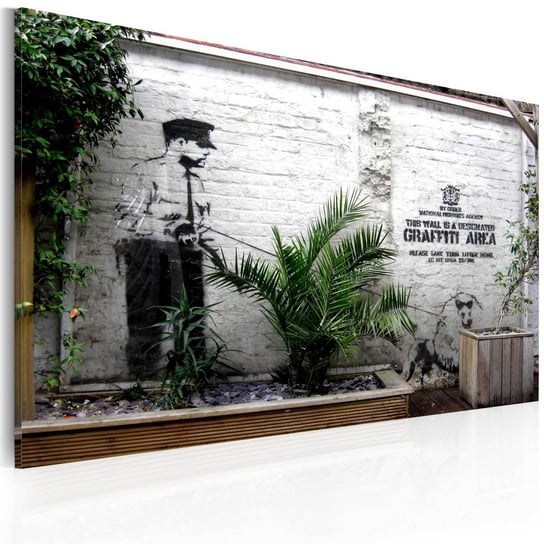 Obraz na płótnie: Graffiti i kwiaty Banksy, 60x40 cm zakup.se