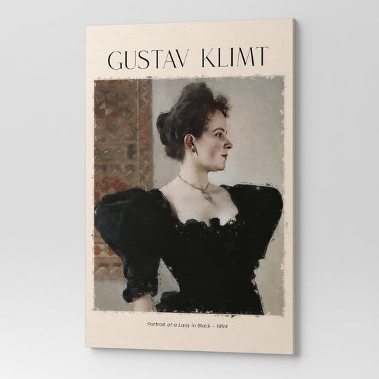 Obraz Na Płótnie Gustav Klimt Dama W Czerni Rep00007 50X70 Wave Print