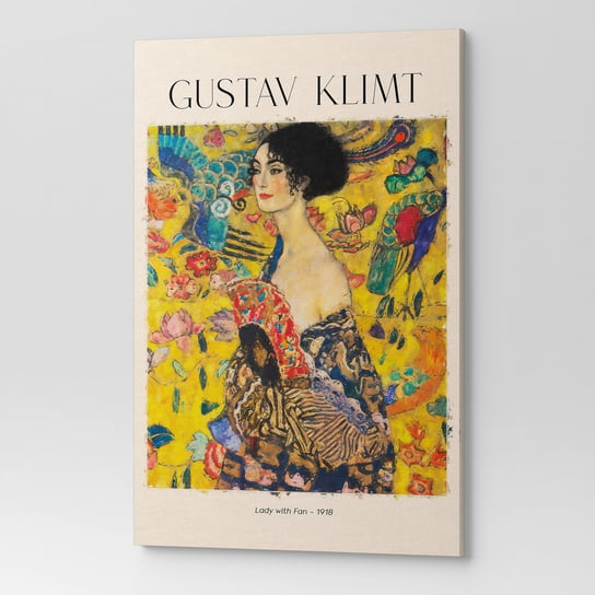 Obraz Na Płótnie Gustav Klimt Dama Z Wachlarzem Rep00009 50X70 Wave Print