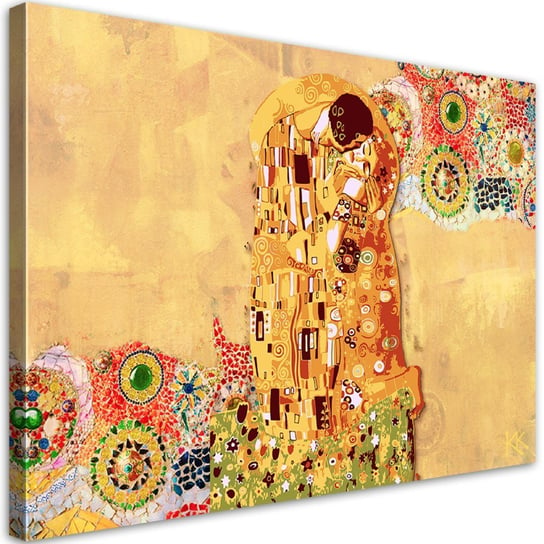 Obraz na płótnie, Gustav Klimt Spełnienie Kobieta Abstrakcja - 60x40 Inna marka