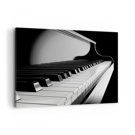 Obraz na płótnie - Harmonia kształtów i barw - 100x70cm - Fortepian Pianino Muzyka - Nowoczesny foto obraz w ramie do salonu do sypialni ARTTOR ARTTOR