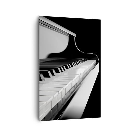 Obraz na płótnie - Harmonia kształtów i barw - 80x120cm - Fortepian Pianino Muzyka - Nowoczesny obraz na ścianę do salonu do sypialni ARTTOR ARTTOR