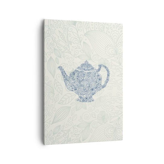Obraz na płótnie - Herbaty czar - 50x70cm - Dzbanek Herbata Kuchnia - Nowoczesny Canvas obraz do salonu do sypialni ARTTOR ARTTOR