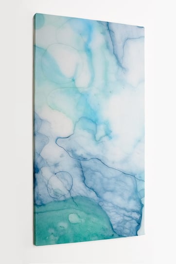 Obraz na płótnie HOMEPRINT Abstract watercolor wavy painting with beautiful seaside colour tones, artistic details, clo 50x100 cm HOMEPRINT