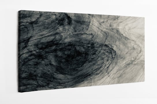 Obraz na płótnie HOMEPRINT, abstrakcja czarno - beżowej akwareli 140x70 cm HOMEPRINT