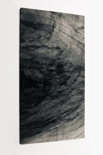 Obraz na płótnie HOMEPRINT, abstrakcja czarno - beżowej akwareli 50x100 cm HOMEPRINT