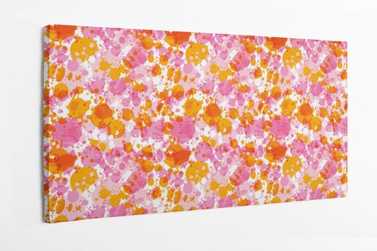 Obraz na płótnie HOMEPRINT, abstrakcjonistyczne pluśnięcie kolorowymi farbami, kropki, 100x50 cm HOMEPRINT