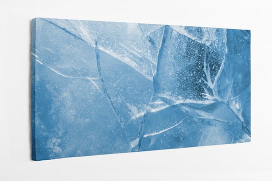Obraz na płótnie HOMEPRINT,  abstrakcyjny obraz pękniętego lodu, lodowiec 140x70 cm HOMEPRINT