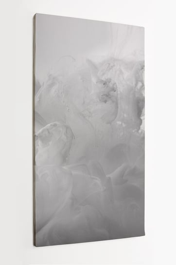 Obraz na płótnie HOMEPRINT, abstrakcyjny obraz szarej farby na białym tle 50x100 cm HOMEPRINT