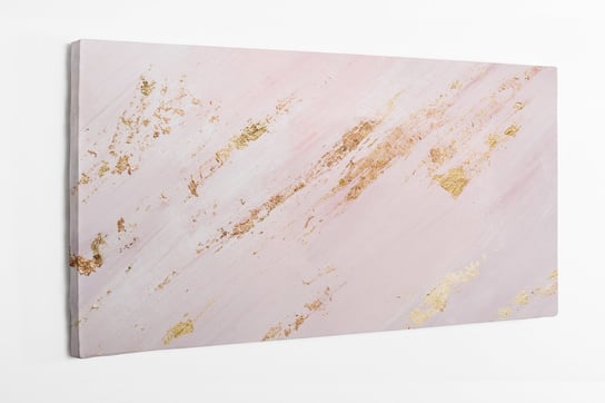 Obraz na płótnie HOMEPRINT, abstrakcyjny pejzaż malarski z dodatkiem brokatowego pyłu 120x50 cm HOMEPRINT