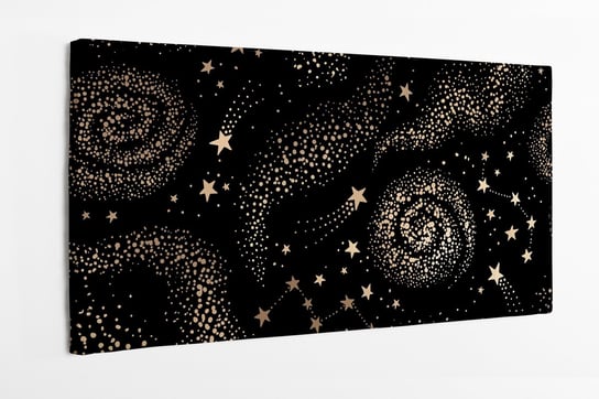 Obraz na płótnie HOMEPRINT,  abstrakcyjny wzór gwiezdnego nieba, droga mleczna, galaktyka 120x60 cm HOMEPRINT