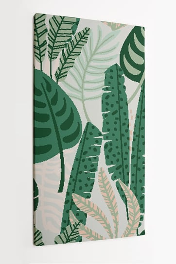 Obraz na płótnie HOMEPRINT,  abstrakcyjny wzór liści tropikalnych 50x100 cm HOMEPRINT