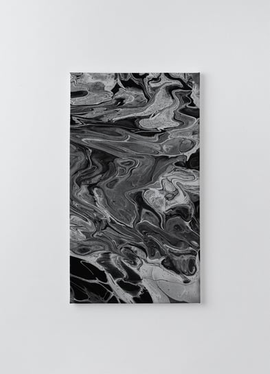 Obraz na płótnie HOMEPRINT, abstrakcyjny wzór rozlanego czarno-białego atramentu 50x100 cm HOMEPRINT