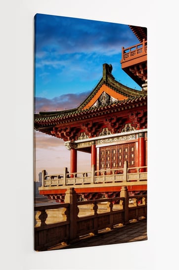 Obraz na płótnie HOMEPRINT, akcent chińskiej architektury, orientalne 50x100 cm HOMEPRINT