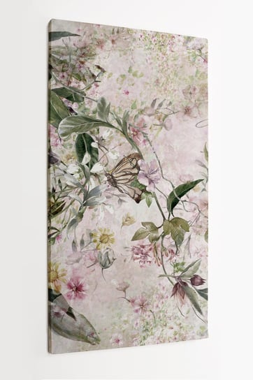 Obraz na płótnie HOMEPRINT, akwarelowy bukiet pastelowych kwiatów 50x100 cm HOMEPRINT