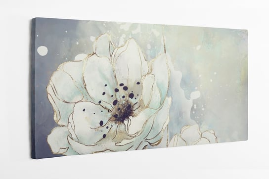 Obraz na płótnie HOMEPRINT, akwarelowy rysunek kwiatów w delikatnych kolorach 120x50 cm HOMEPRINT
