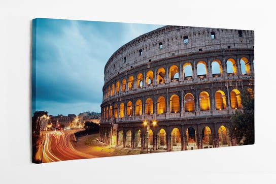 Obraz na płótnie HOMEPRINT, architektura, Koloseum nocą, Rzym ,Włochy 120x60 cm HOMEPRINT