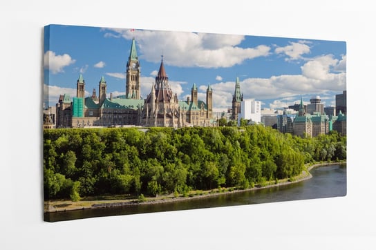 Obraz na płótnie HOMEPRINT, architektura, panorama, miasto, parlament Kanady 120x60 cm HOMEPRINT