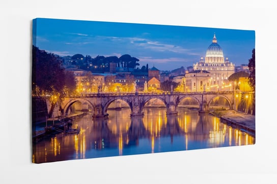 Obraz na płótnie HOMEPRINT, Bazyliki św. Piotra, panorama, Watykan, Rzym, Włochy 120x50 cm HOMEPRINT