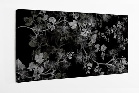 Obraz na płótnie HOMEPRINT, białe kwiaty i gałązki, wzór 120x60 cm HOMEPRINT