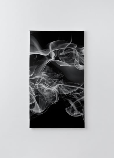Obraz na płótnie HOMEPRINT, biały unoszący się dym na czarnym tle 50x100 cm HOMEPRINT