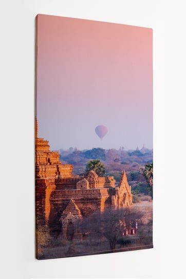 Obraz na płótnie HOMEPRINT Birma, Królestwo Paganu, Bagan, Myanmar Balony na niebie 50x100 cm HOMEPRINT