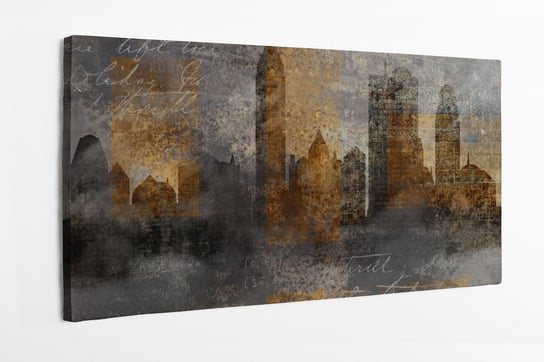 Obraz na płótnie HOMEPRINT, brudne miasto, akwarela 120x50 cm HOMEPRINT