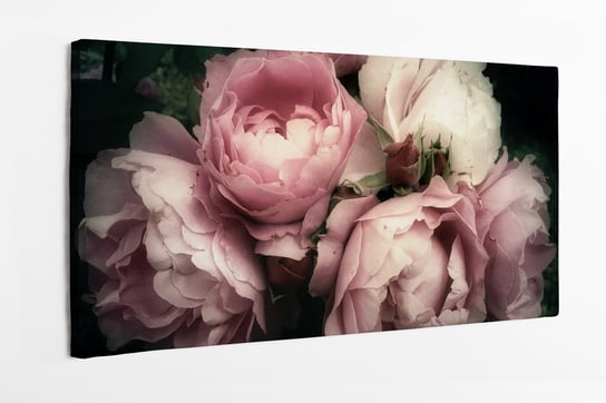 Obraz na płótnie HOMEPRINT, bukiet kwiatów, detale, zbliżenie, różowe płatki 120x50 cm HOMEPRINT