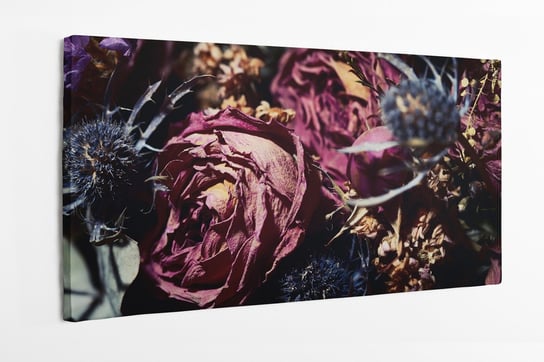 Obraz na płótnie HOMEPRINT, bukiet martwych, suchych, jesiennych kwiatów, jesień 120x60 cm HOMEPRINT