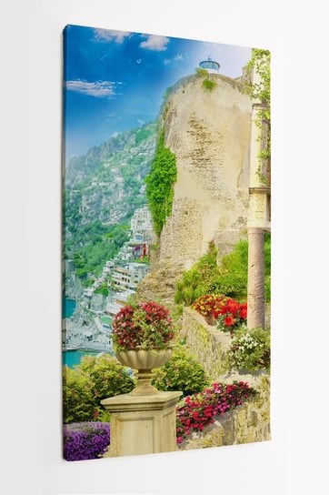 Obraz na płótnie HOMEPRINT, Cyfrowy fresk, Włochy, ulica, krajobraz 50x100 cm HOMEPRINT