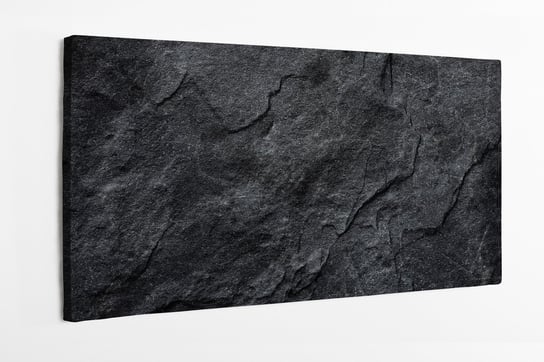 Obraz na płótnie HOMEPRINT, czarna tektura kamienia, dekoracja, kamień dekoracyjny 120x50 cm HOMEPRINT