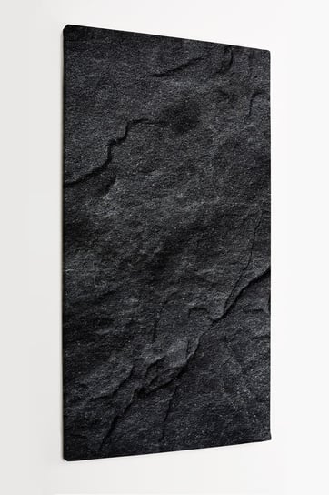 Obraz na płótnie HOMEPRINT, czarna tektura kamienia, dekoracja, kamień dekoracyjny 50x100 cm HOMEPRINT