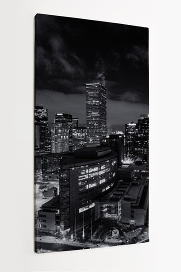 Obraz na płótnie HOMEPRINT, czarno-biała  panorama miasta Denver w Kolorado 50x100 cm HOMEPRINT