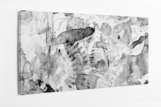 Obraz na płótnie HOMEPRINT, czarno-białe, akwarele, abstrakcja 100x50 cm HOMEPRINT