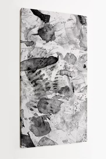 Obraz na płótnie HOMEPRINT, czarno-białe, akwarele, abstrakcja 50x100 cm HOMEPRINT