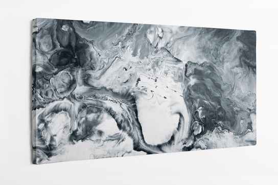 Obraz na płótnie HOMEPRINT, czarno-białe, marmur, kamień dekoracyjny, dekoracja, abstrakcja 100x50 cm HOMEPRINT