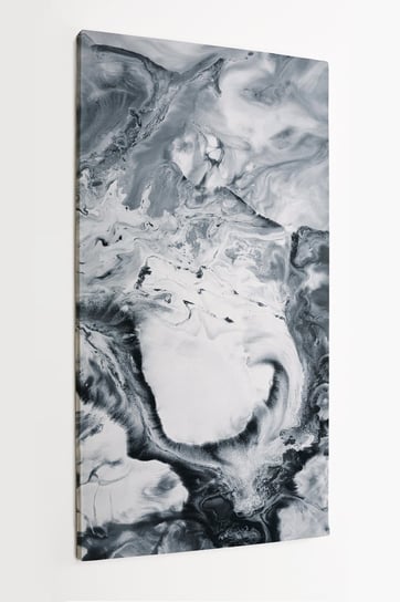 Obraz na płótnie HOMEPRINT, czarno-białe, marmur, kamień dekoracyjny, dekoracja, abstrakcja 60x120 cm HOMEPRINT