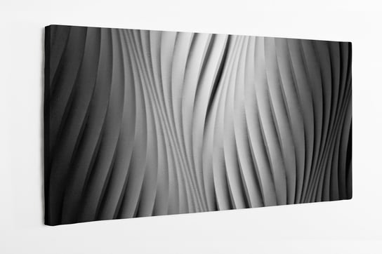 Obraz na płótnie HOMEPRINT, czarno biały, abstrakcja, sztuka nowoczesna 120x50 cm HOMEPRINT