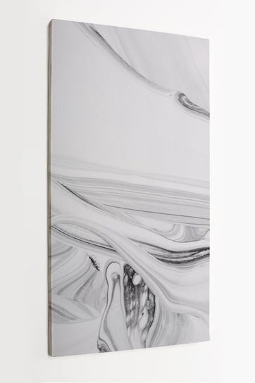 Obraz na płótnie HOMEPRINT, czarno - biały, abstrakcja, sztuka nowoczesna 50x100 cm HOMEPRINT