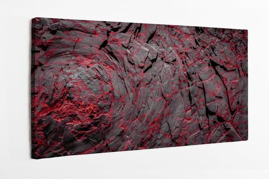 Obraz na płótnie HOMEPRINT, czarno-czerwona skała - kamień w tle 100x50 cm HOMEPRINT