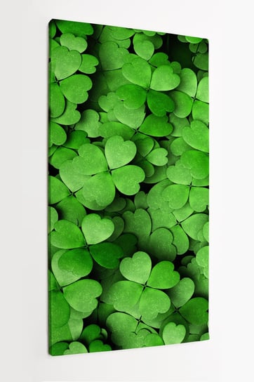Obraz na płótnie HOMEPRINT, czterolistna koniczyna, szczęście, natura, łąka, zieleń 60x120 cm HOMEPRINT