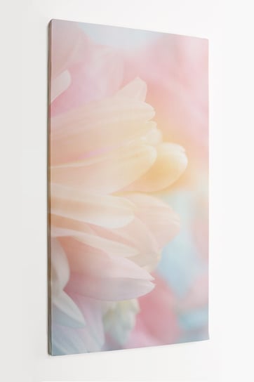 Obraz na płótnie HOMEPRINT, Dalia, Piwonia, delikatne kolory, kwiat, wiosna 50x100 cm HOMEPRINT